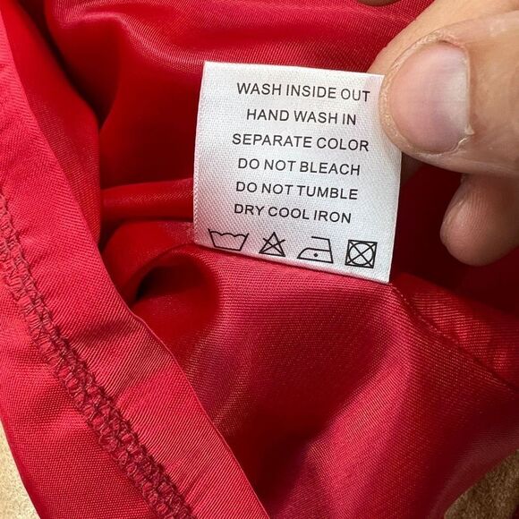 Santo by Paolo De Santo Skirt Women's XS Red Leather Zipper Back Skirt NWT - Picture 12 of 13